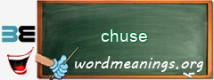 WordMeaning blackboard for chuse